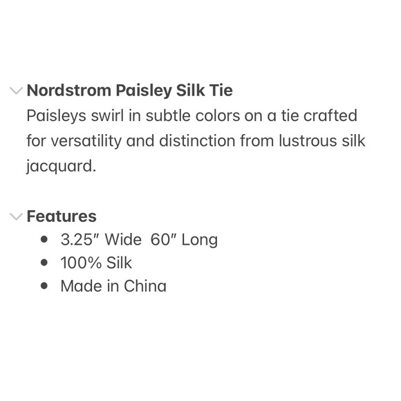 Nordstrom Paisley Silk Tie In Navy / Black - Picture 6 of 7